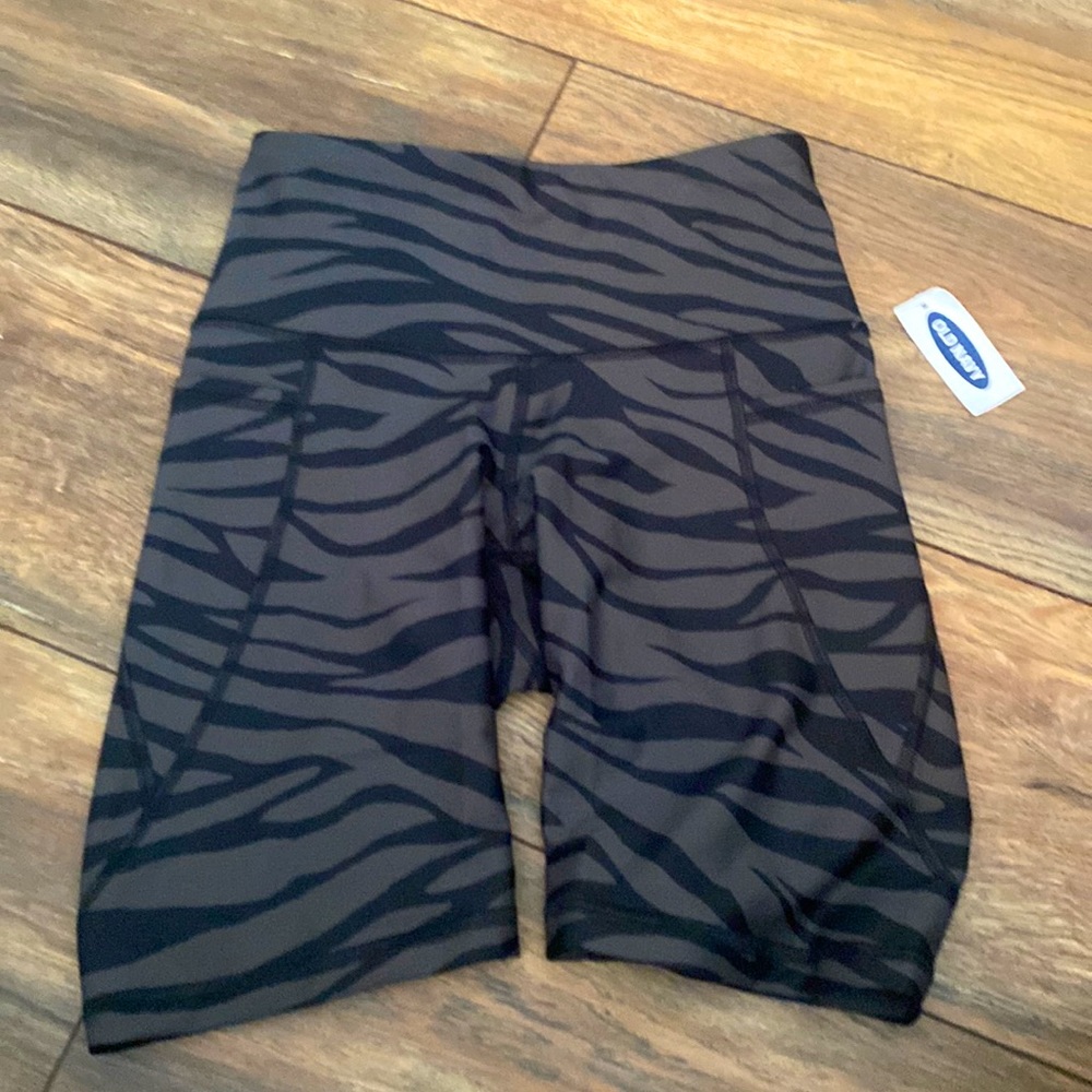 zebra print biker shorts